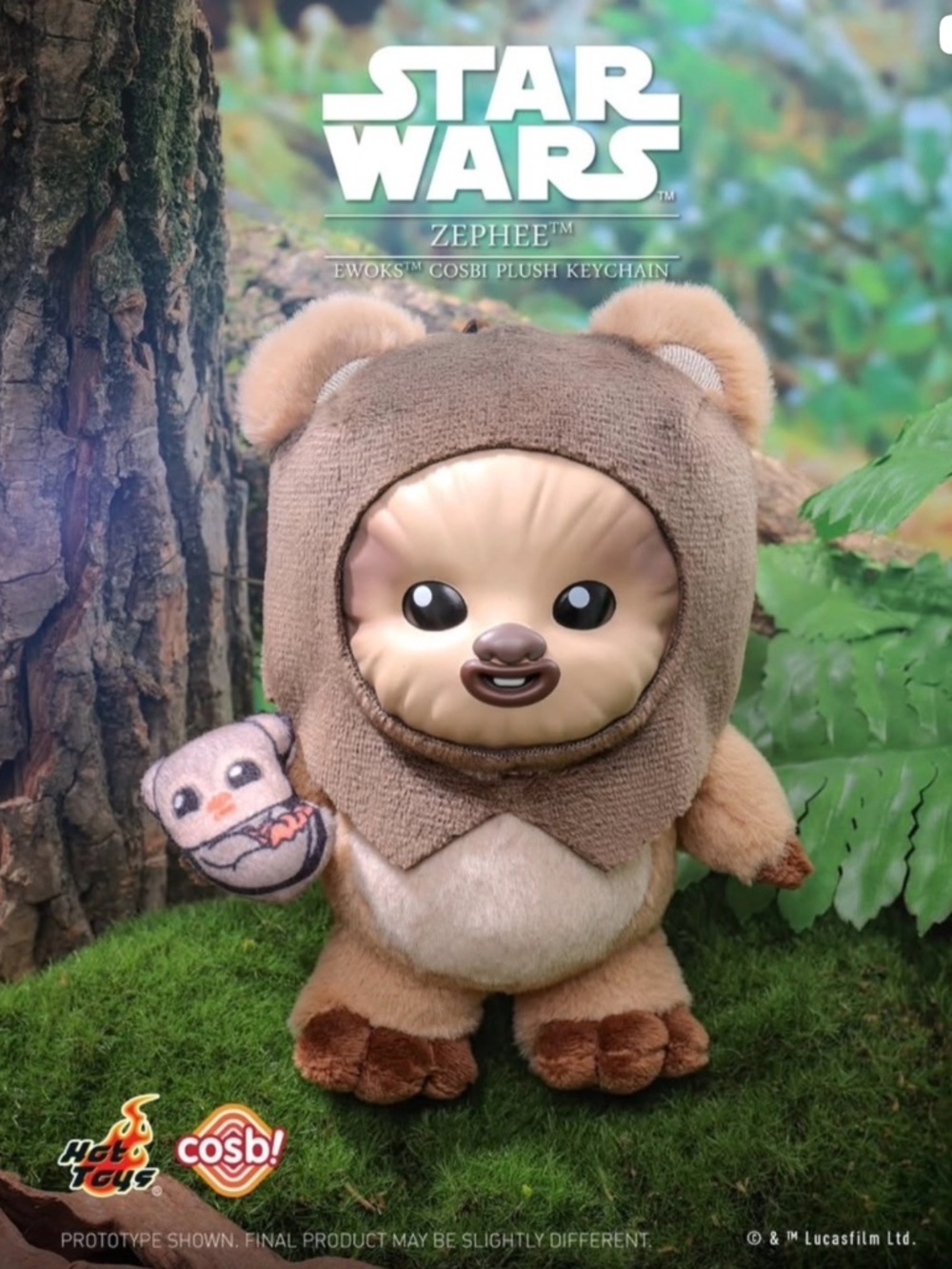 Ewok Cosbi Plush Keychain - Zephee